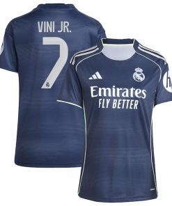 Alternative view of Vini Jr. Los Merengues adidas Women's 2025/26 Away Replica Player Jersey - Blue/White
