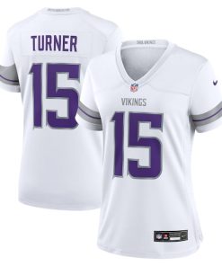 Dallas Turner Minnesota Vikings Nike Women's Alternate Game Player Jersey - White