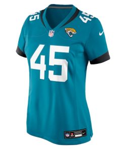 Alternative view of Tucker Addington Jacksonville Jaguars Nike Women's Team Game Jersey -  Teal