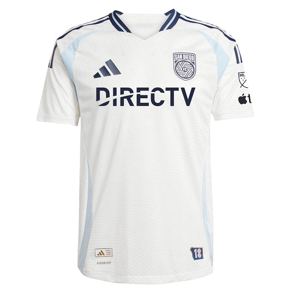 San Diego FC adidas 2025 Woven Into One Authentic Jersey - White - Image 4