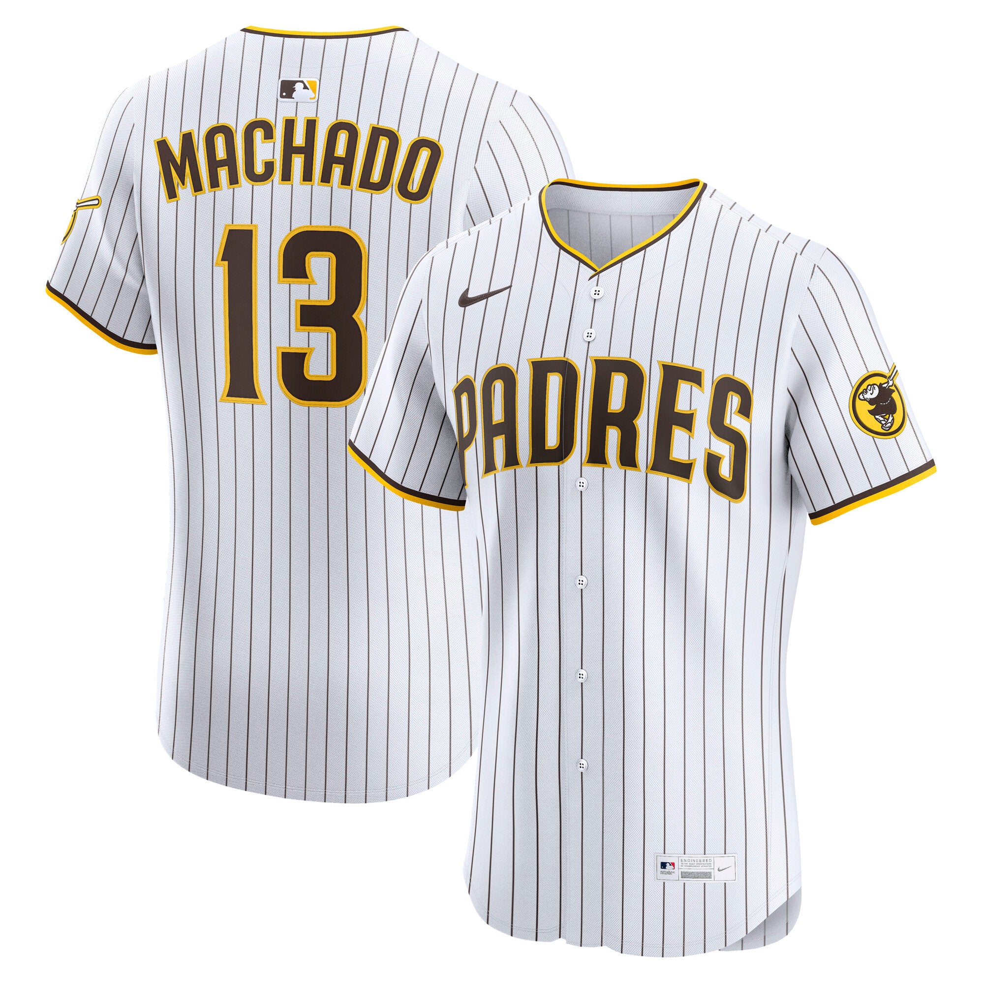 Manny Machado San Diego Padres Nike Road Elite Jersey - Brown/White - Image 6