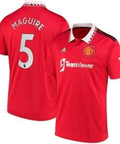 Harry Maguire Manchester United adidas 2022/23 Home Replica Player Jersey - Red