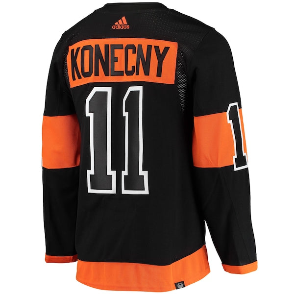 Travis Konecny Philadelphia Flyers adidas Alternate Primegreen Authentic Player Jersey - Black - Image 3