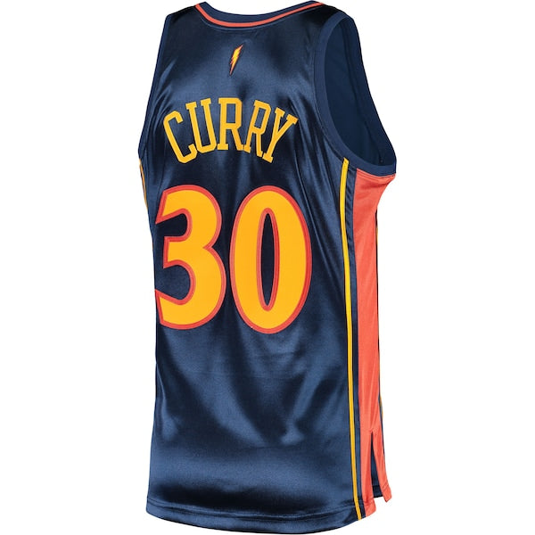 Stephen Curry Golden State Warriors 2009/10 Hardwood Classics Authentic Jersey - Navy - Image 3