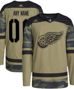 Detroit Red Wings adidas Military Appreciation Team Authentic Custom Practice Jersey - Camo