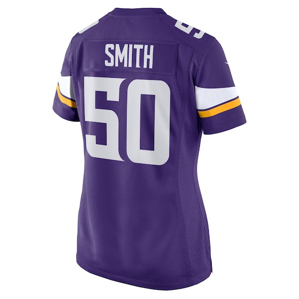 TJ Smith Minnesota Vikings Nike Women's Home Game Player Jersey - Purple - Image 3