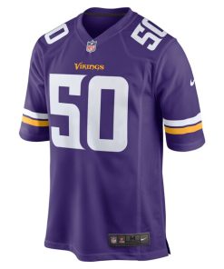 Alternative view of TJ Smith Minnesota Vikings Nike Home Game Player Jersey - Purple