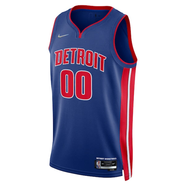 Detroit Pistons Nike 2021/22 Diamond Swingman Custom Jersey - Icon Edition - Blue - Image 2