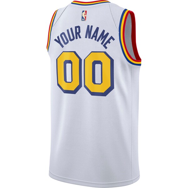 Golden State Warriors Nike Unisex 2019/20 Custom Swingman Jersey - White - Classic Edition - Image 3