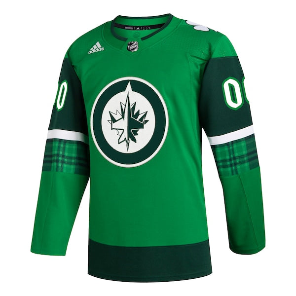 Winnipeg Jets adidas St. Patrick's Day Authentic Custom Jersey - Kelly Green - Image 2