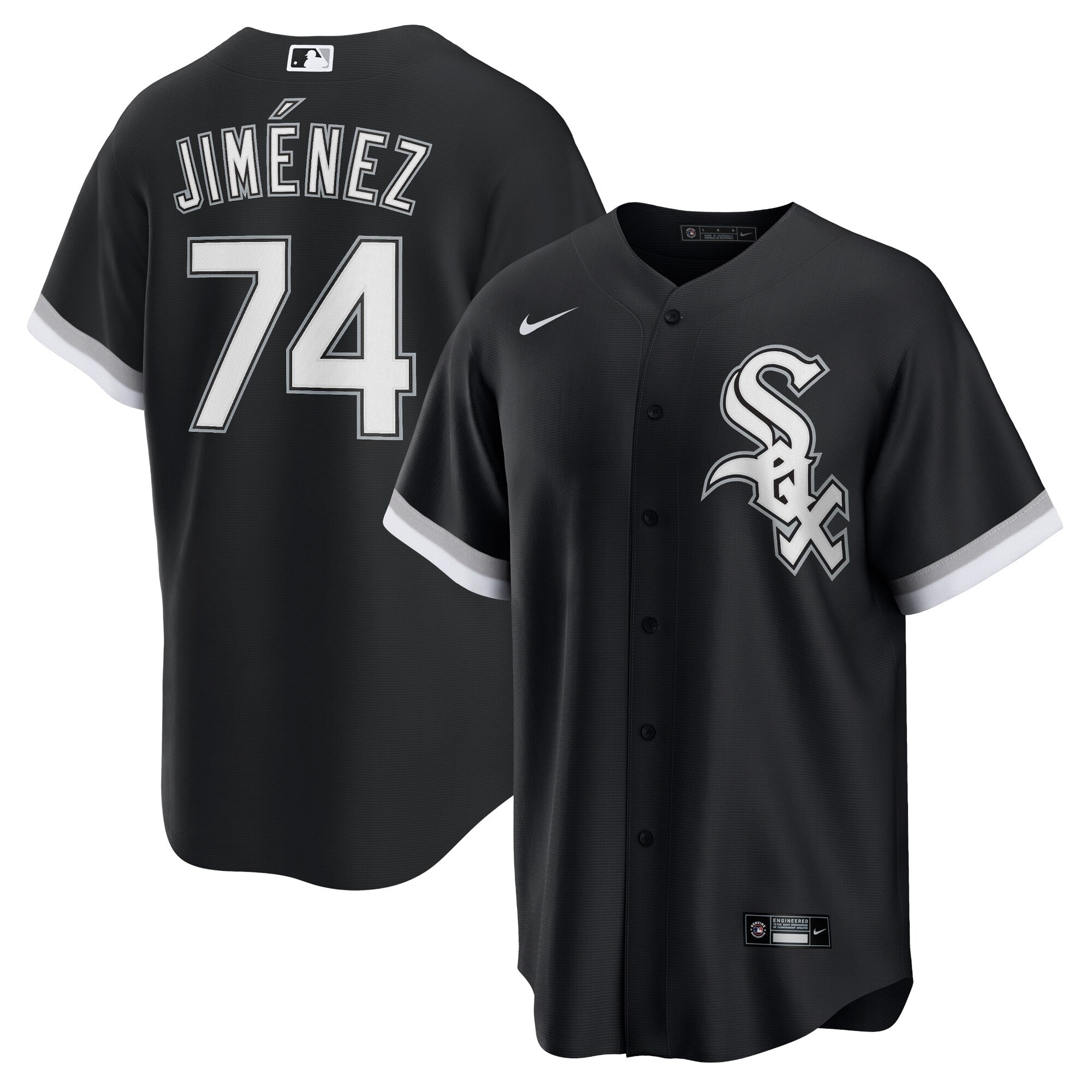 Eloy Jimenez Chicago White Sox Nike Alternate Replica Player Name Jersey - Black/White - Image 5