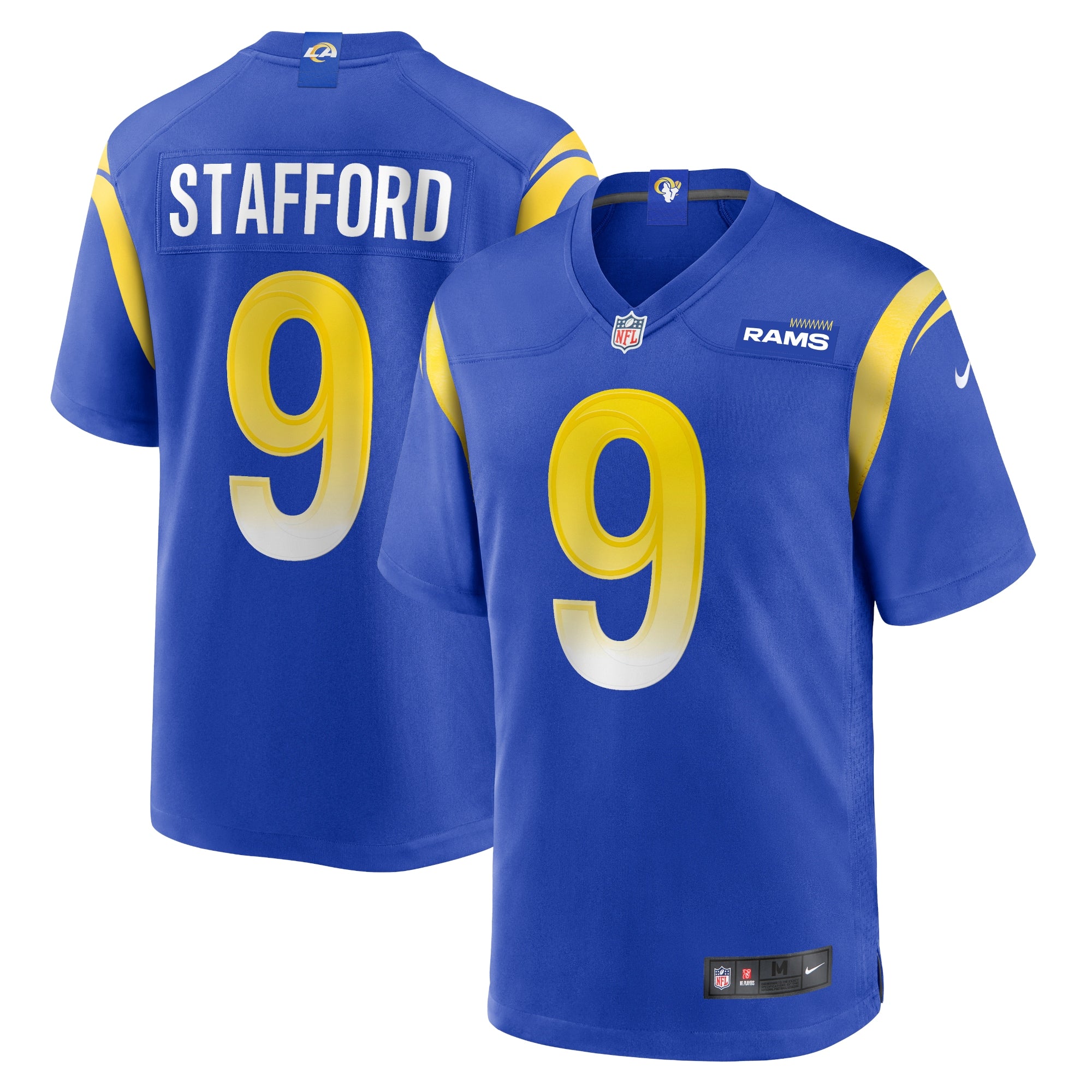 Matthew Stafford Los Angeles Rams Nike Youth Game Jersey - Cream/Royal/White - Image 5