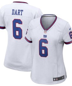 Alternative view of Jaxson Dart New York Giants Nike Women's Alternate Vintage White Game Jersey -  White/Royal