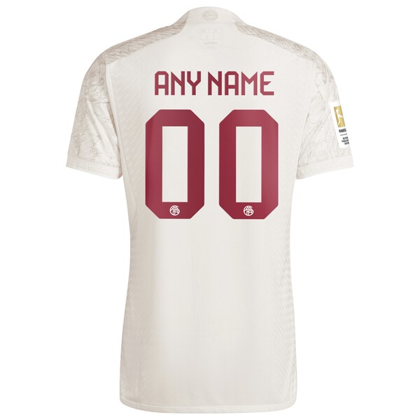 Bayern Munich adidas 2023/24 Third Custom Authentic Jersey - White - Image 3