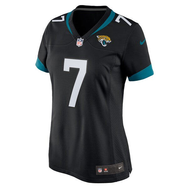 Byron Leftwich Jacksonville Jaguars Nike Women's Alternate Retired Player Game Jersey - Black/Teal - Image 3