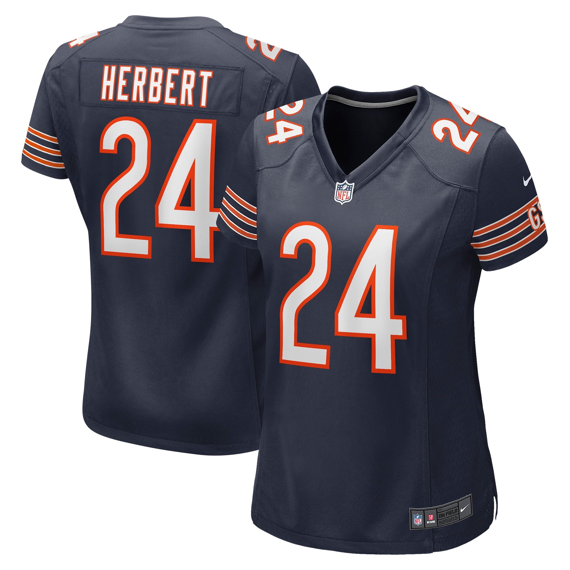 Khalil Herbert Chicago Bears Nike Women's Alternate Game Player Jersey - Orange/Navy - Image 5