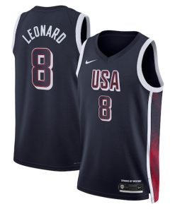 Kawhi Leonard Men's USA Basketball Nike Unisex 2024 Swingman Player Jersey - Navy