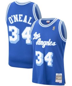 Alternative view of Shaquille O'Neal Los Angeles Lakers  Hardwood Classics Swingman Jersey - Royal/Purple/Gold