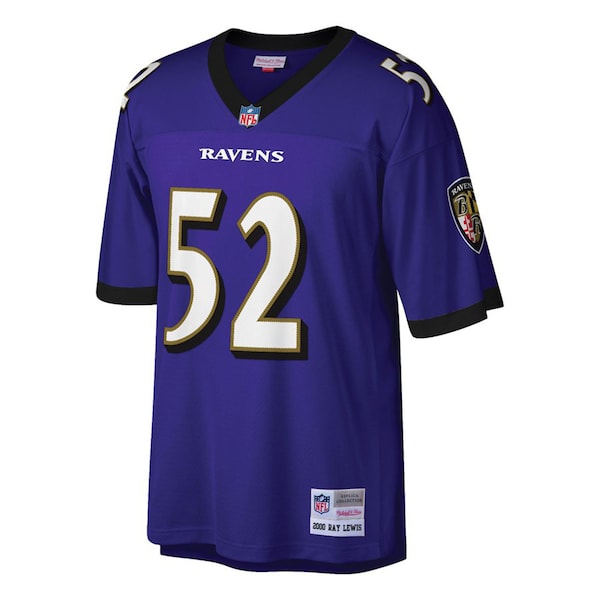 Ray Lewis Baltimore Ravens Big & Tall 2000 Retired Player Replica Jersey - Purple - Image 2