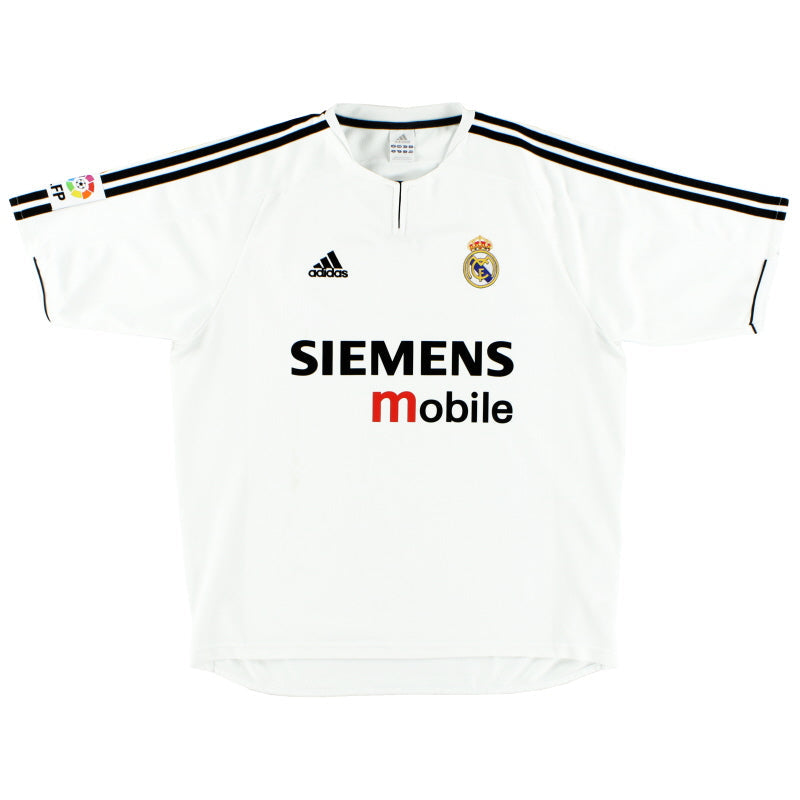 Zidane Los Merengues Adidas 2003-04 Home Jersey - White - Image 2