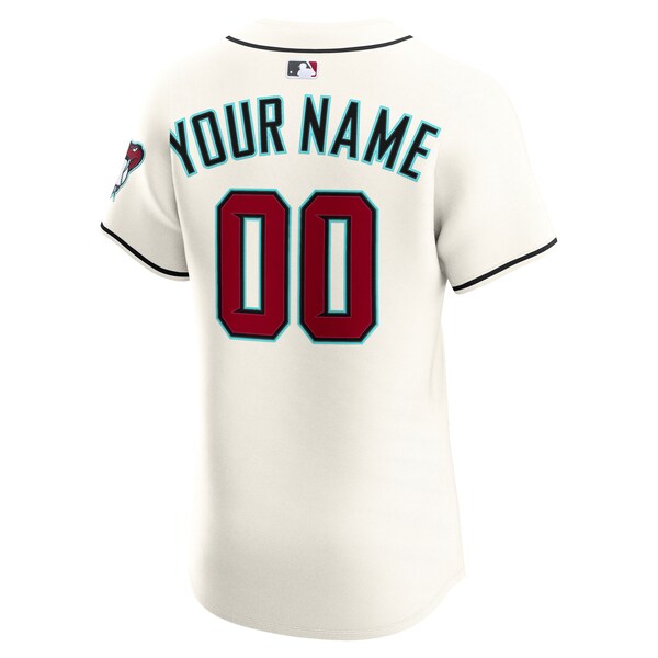 Arizona Diamondbacks Nike Home Elite Custom Jersey - Cream - Image 3