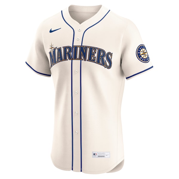Seattle Mariners Nike Alternate Elite Jersey - Cream - Image 2