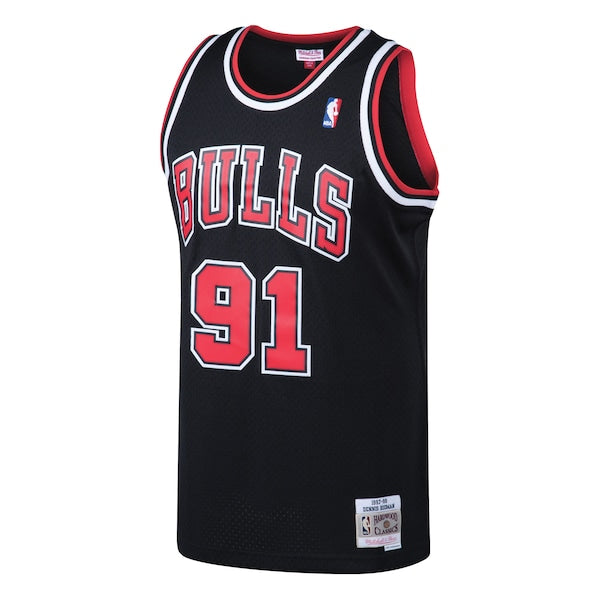 Dennis Rodman Chicago Bulls 1997/98 Hardwood Classics Swingman Jersey - Black - Image 2