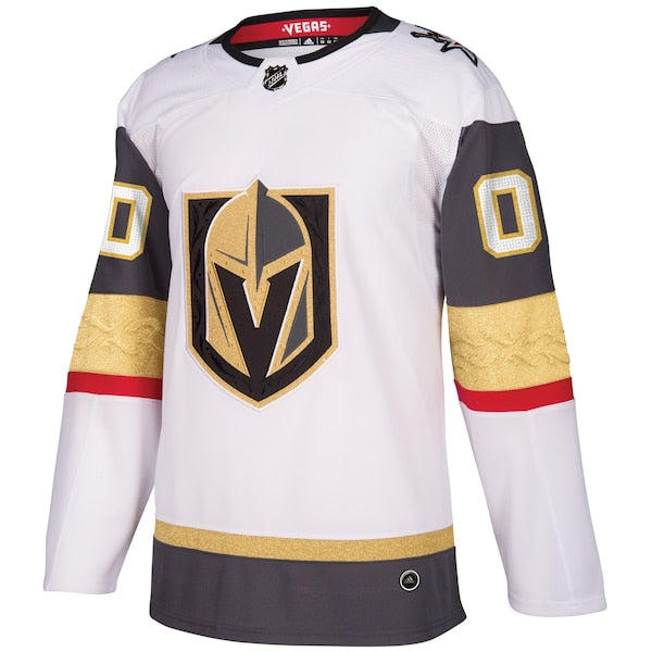 Vegas Golden Knights adidas Away Authentic Custom Jersey - White - Image 2
