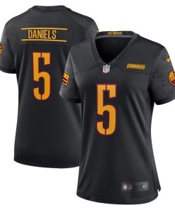 Jayden Daniels Washington Commanders Nike Women's Alternate Game Player Jersey - Black/White
