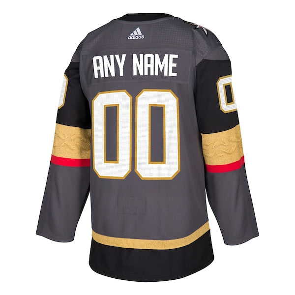 Vegas Golden Knights adidas Alternate Authentic Custom Jersey - Gray - Image 3