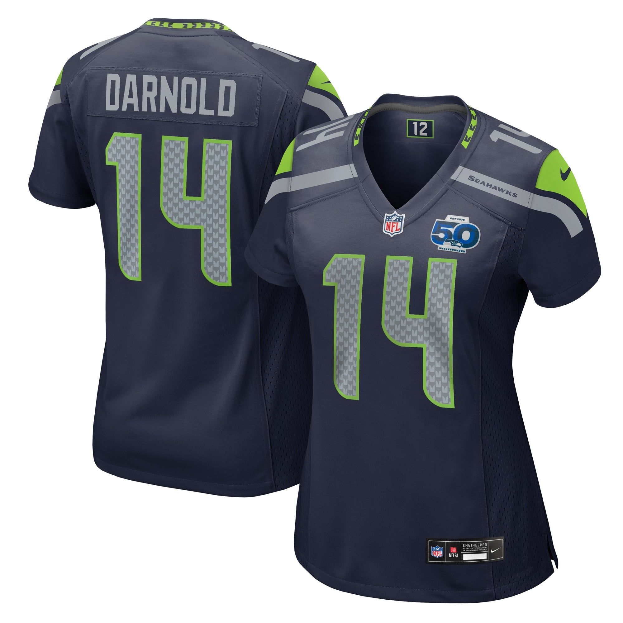 Sam Darnold Seattle Seahawks Nike Women's Alternate 2 50th Season Game Jersey - Royal/College Navy - Image 6