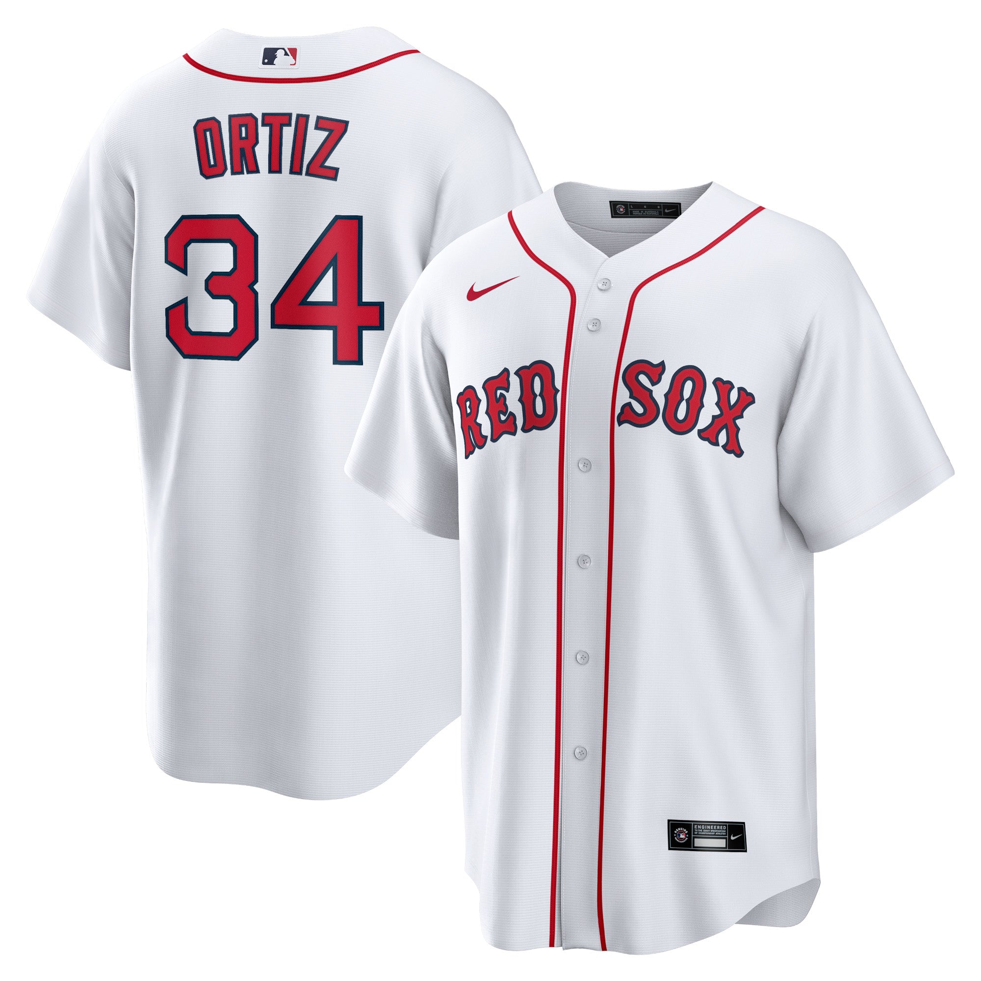 David Ortiz Boston Red Sox Nike Road Replica Player Jersey - Gray/Navy/Red/White - Image 10