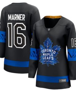 Alternative view of Mitchell Marner Toronto Maple Leafs  Women's Alternate Premier Breakaway Reversible Player Jersey - Black/Blue