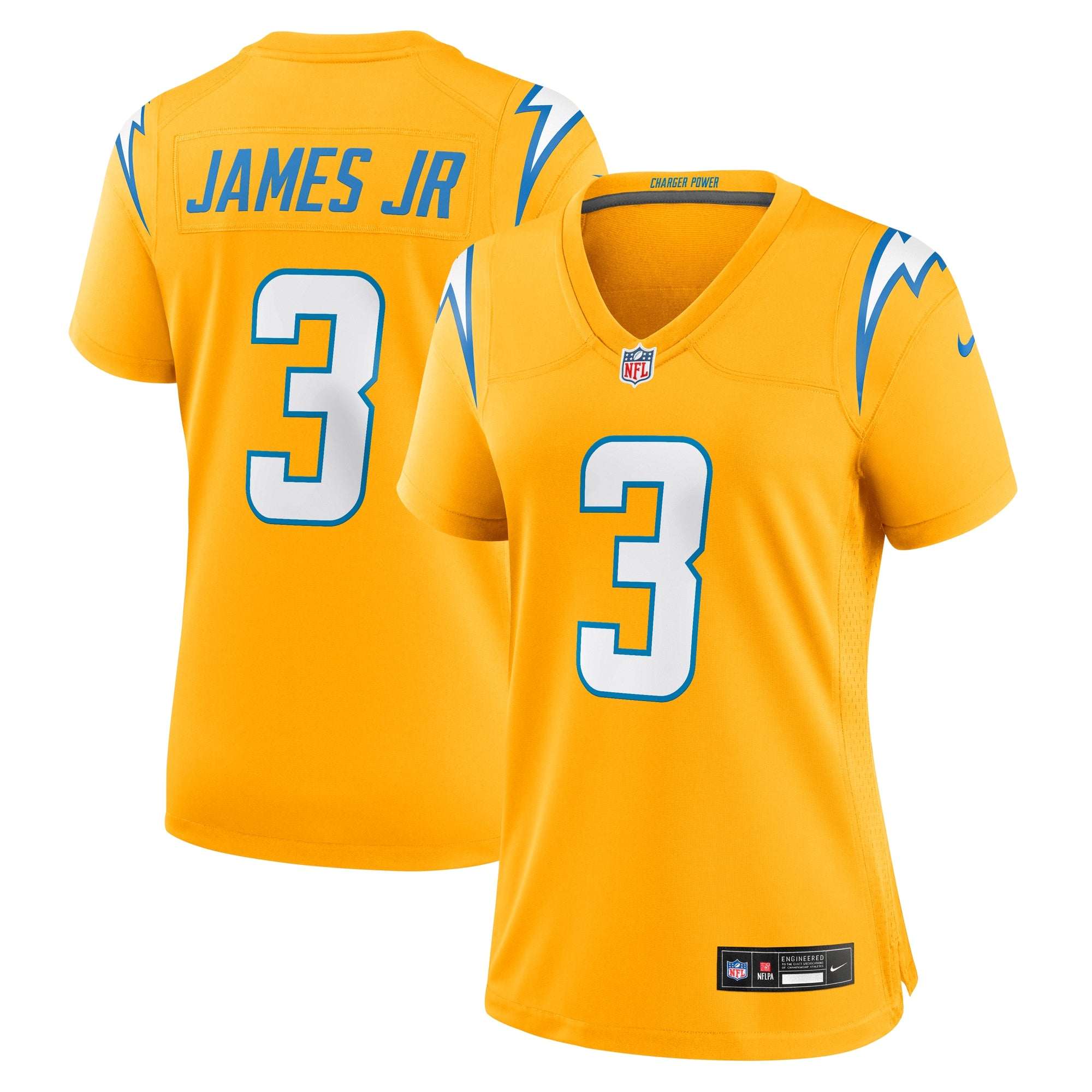 Derwin James Jr. Los Angeles Chargers Nike Women's Alternate Super Chargers Game Jersey - Navy/Powder Blue/Gold - Image 5