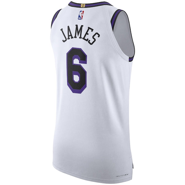 LeBron James Los Angeles Lakers Nike 2022/23 Authentic Jersey - City Edition - White - Image 3