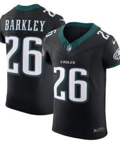 Saquon Barkley Philadelphia Eagles Nike Alternate  Vapor F.U.S.E. Elite Jersey - Black/Kelly Green