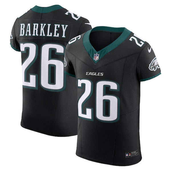 Saquon Barkley Philadelphia Eagles Nike Alternate Vapor F.U.S.E. Elite Jersey - Black/Kelly Green