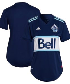 Vancouver Whitecaps FC adidas Women's 2022 The Hoop x This City Replica Blank Jersey - Blue