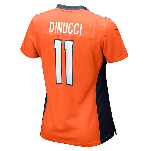 Ben DiNucci Denver Broncos Nike Women's Team Game Jersey - Orange - Image 3