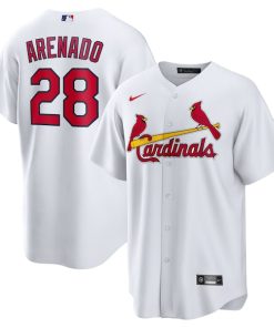 Alternative view of Nolan Arenado St. Louis Cardinals Nike 2024 Home Replica Jersey - White