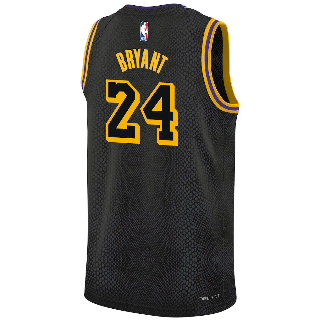 Kobe Bryant Los Angeles Lakers Nike Youth Swingman Jersey - City Edition - Black - Image 3