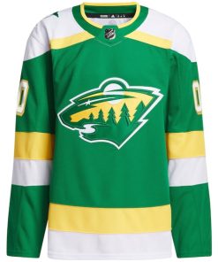 Alternative view of Minnesota Wild adidas  Alternate 2023/24 Primegreen Authentic Custom Jersey - Green