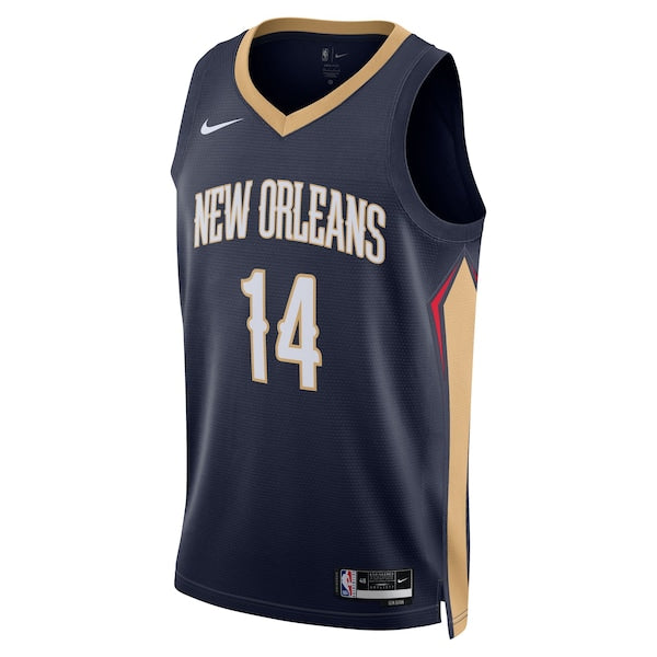 Brandon Ingram New Orleans Pelicans Nike Unisex Swingman Jersey - Icon Edition - Navy - Image 2