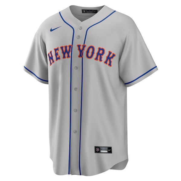 Jacob deGrom New York Mets Nike Road Replica Player Name Jersey - Gray/Royal - Image 3