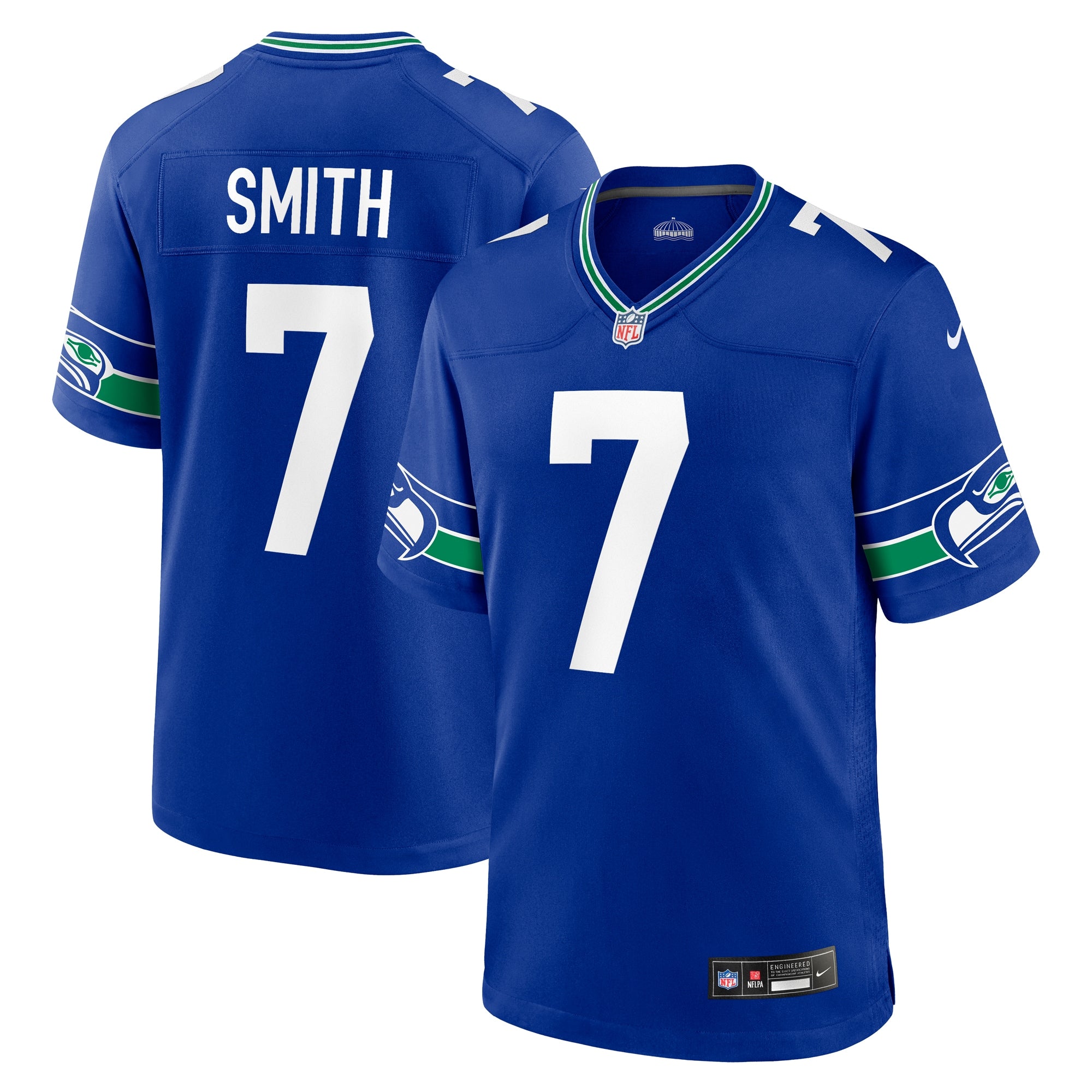 Geno Smith Seattle Seahawks Nike Game Jersey - College Navy/Royal - Image 6