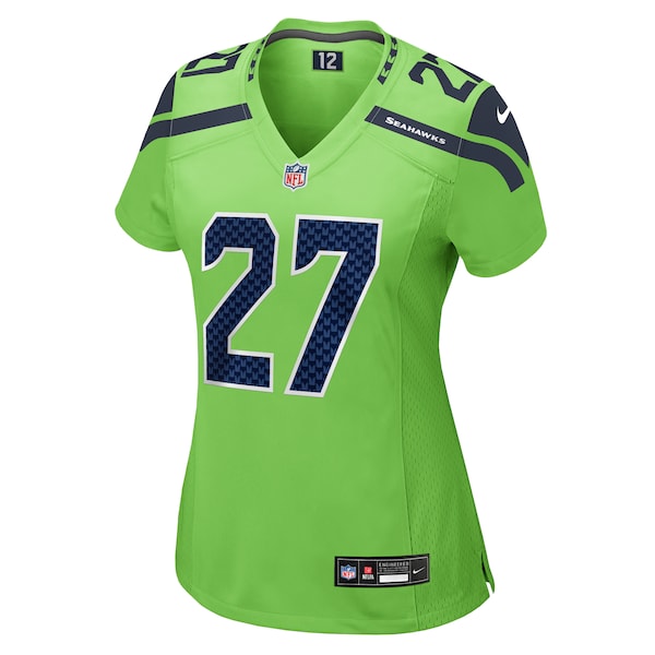 Tariq Woolen Seattle Seahawks Nike Women's Game Jersey - Neon Green/Navy/Royal - Image 3