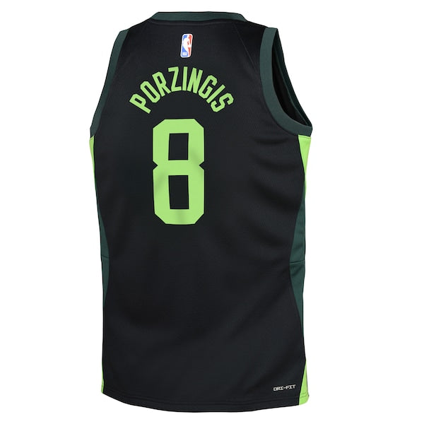 Kristaps Porzingis Boston Celtics Nike Youth 2024/25 Swingman Player Jersey - City Edition - Black - Image 3