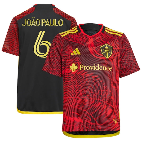 Joao Paulo Seattle Sounders FC adidas Youth 2024 The Bruce Lee Kit Replica Player Jersey?ยจC Red