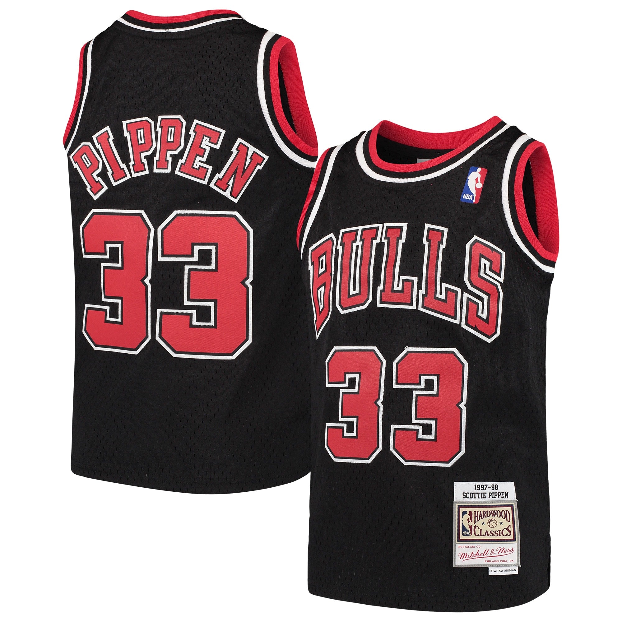 Scottie Pippen Chicago Bulls Youth 1997-98 Hardwood Classics Swingman Jersey - Red/White/Black - Image 12