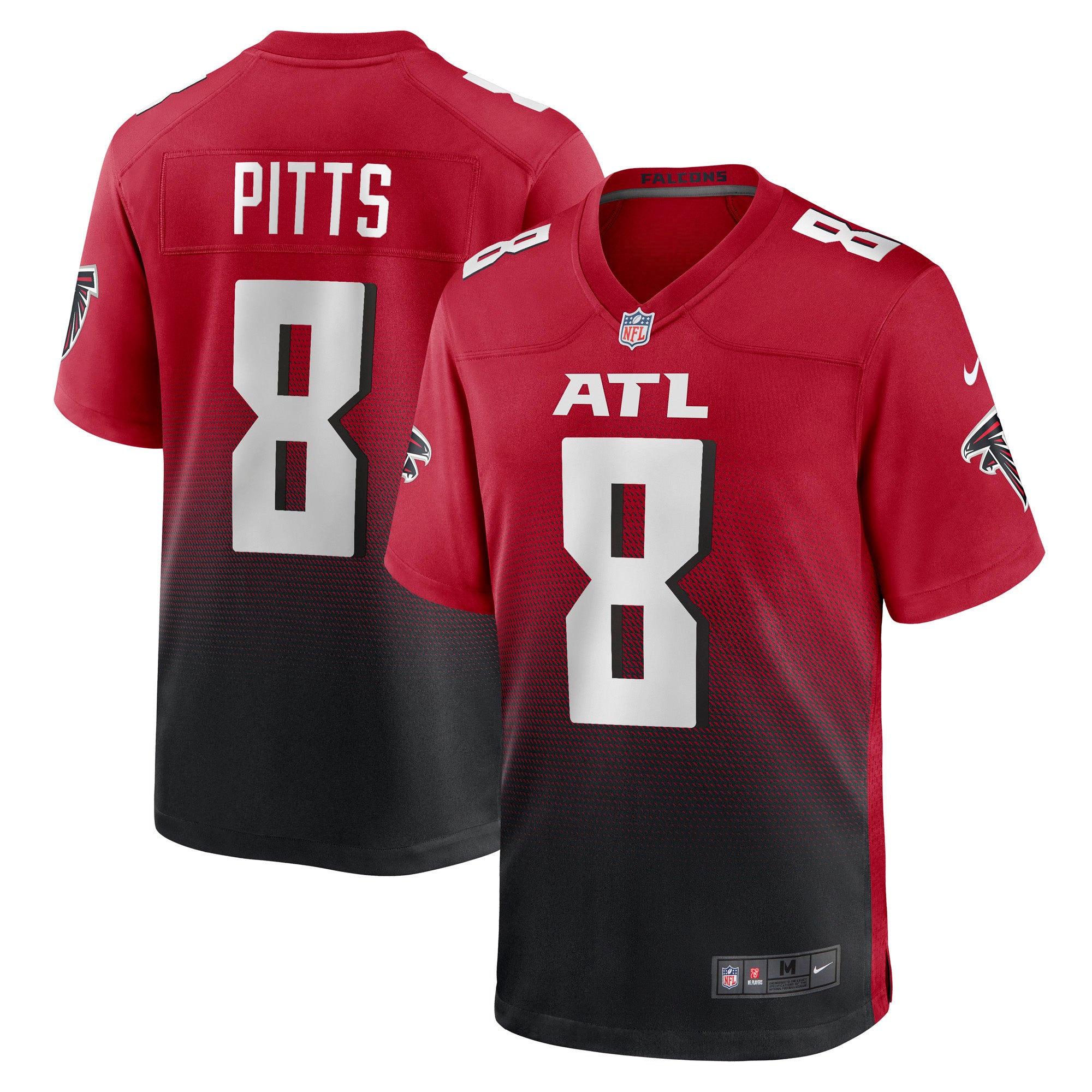 Kyle Pitts Atlanta Falcons Nike Player Game Jersey - Black/Red - Image 6